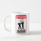 Mug Vous êtes surveillés - humour de bureau (Gauche)
