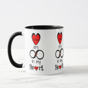 Mug vous êtes toujours (infini) à mon coeur rouge et