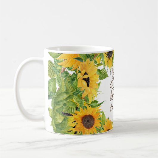 Mug Vous êtes une bénédiction pour moi tournesol (Gauche)