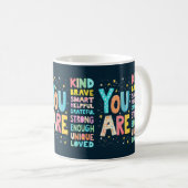 Mug Vous Êtes Une Citation Inspirationnelle Typographi (Devant droit)