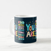 Mug Vous Êtes Une Citation Inspirationnelle Typographi (Devant gauche)