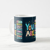 Mug Vous Êtes Une Citation Inspirationnelle Typographi (Devant gauche)