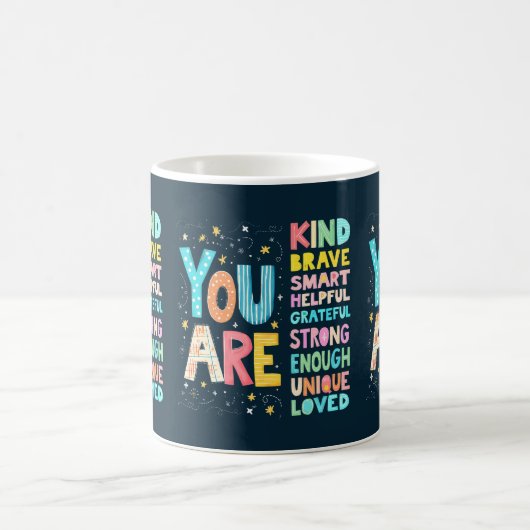 Mug Vous Êtes Une Citation Inspirationnelle Typographi (Centre)