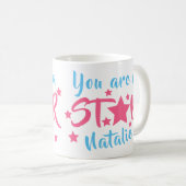 Mug Vous êtes une étoile rose Nom personnalisé (Devant droit)