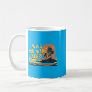 Mug Vous étiez bière plage coucher de soleil et palmie