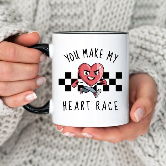Mug Vous faites de ma course de coeur drôle Saint Vale