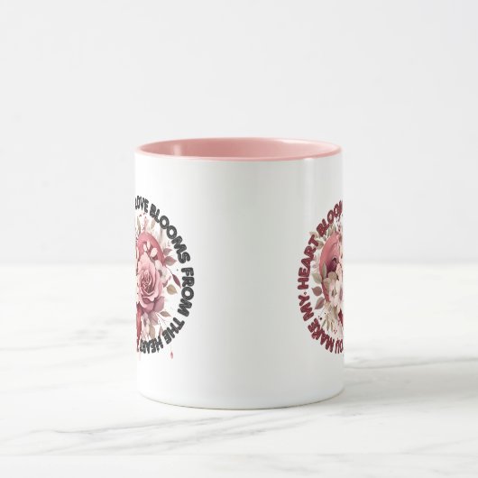 Mug "Vous faites fleurir mon coeur" (Centre)