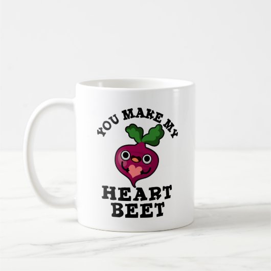 Mug Vous Faites Ma Beet Coeur Drôle Veggie Pun (Gauche)