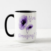 Mug Vous Floral Violet Incroyable (Gauche)