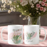 Mug Vous Grandissez Plante Lover Pun Succulents Partie<br><div class="desc">Design cosy de style boho avec des plantes de maison intérieure magnifiquement peints avec quelques éléments de parties scintillant en faux or.</div>