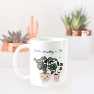 Mug Vous grandissez sur moi mignon Plantes pointillés