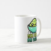 Mug Vous Guac Mon Monde ! Cute Guacamole Pun (Devant droit)