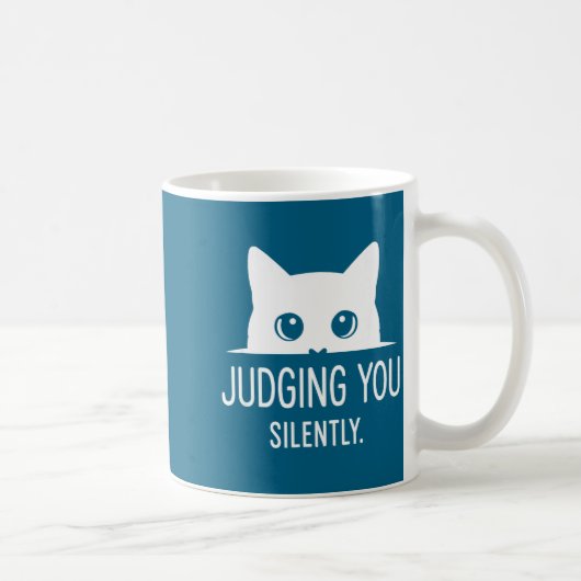 Mug Vous jugeant silencieusement - Chat drôle (Droite)