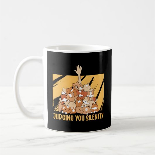 Mug Vous Jugez Silencieusement Chat Humour Kitten Mème (Gauche)