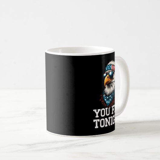 Mug Vous Libérez Ce Soir Aigle Funny Patriotique Améri (Devant droit)