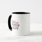 Mug Vous m'aimez plus hier Citation romantique minimal (Devant gauche)