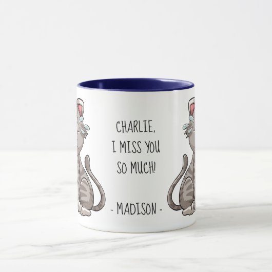 Mug "Vous manquant" le texte fait sur commande (Centre)