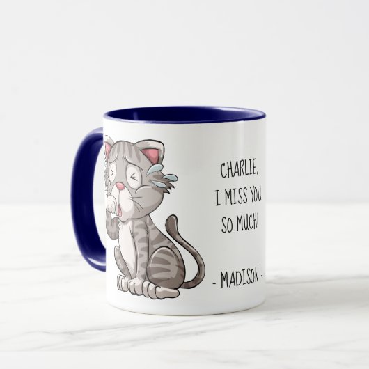 Mug "Vous manquant" le texte fait sur commande (Devant gauche)