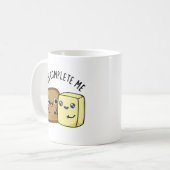 Mug Vous Me Complétez Drôle Pun Beurre De Pain (Devant gauche)