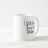 Mug Vous me faites sourire Nom Cœur Saint-Valentin (Devant droit)