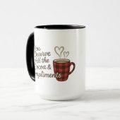 Mug Vous méritez tout le cacao et les compliments pers (Devant gauche)