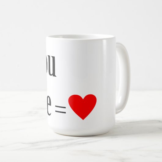 Mug Vous+moi=amour (Devant droit)