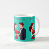 Mug Vous + Moi = Jamais Romantique Couple Muple (Devant droit)