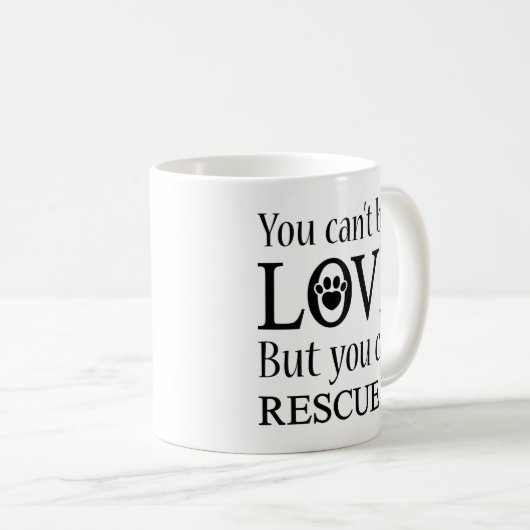 Mug Vous ne pouvez pas acheter l'amour (Devant droit)