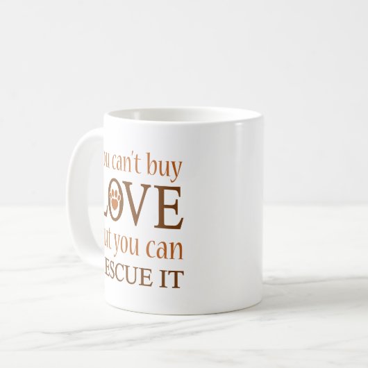 Mug Vous ne pouvez pas acheter l'amour (Devant gauche)