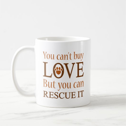 Mug Vous ne pouvez pas acheter l'amour (Gauche)