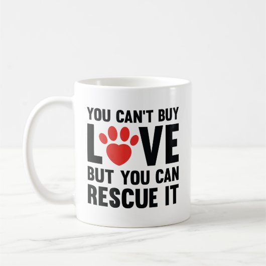 Mug Vous ne pouvez pas acheter l'amour (Gauche)