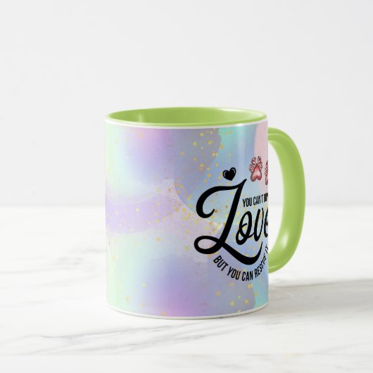 Mug Vous ne pouvez pas acheter l'amour mais vous pouve (Devant droit)