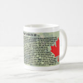Mug Vous pourriez être dans l'armée de Canadain si… (Devant droit)