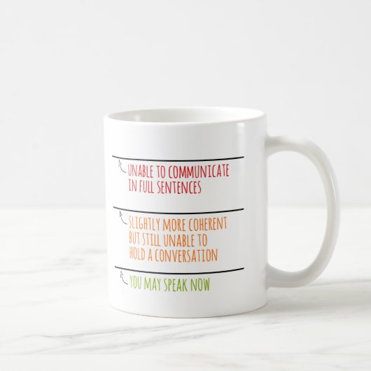 Mug Vous Pouvez Parler Maintenant Lignes De Remplissag (Droite)