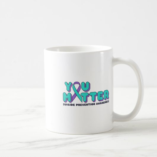 Mug Vous Prévention du suicide Sensibilisation Turquoi (Droite)