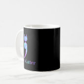 Mug Vous Problème Semicolon Cat Conscience du suicide (Devant gauche)