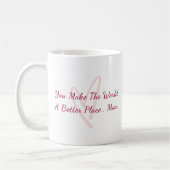 Mug Vous rendez ce monde meilleur Maman Minimal (Gauche)