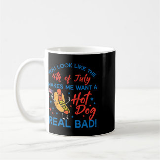 Mug Vous ressemblez à un Hotdog du 4 juillet Patriotiq