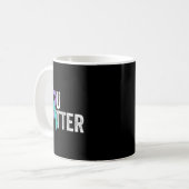 Mug Vous Ruban de sensibilisation au violet sarcelle d (Devant gauche)