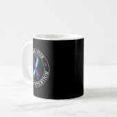 Mug Vous Ruban Sarcelle & Violet Prévention du Sui (Devant gauche)