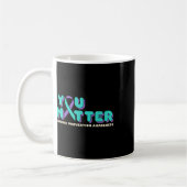 Mug Vous Ruban Violet Sarcelle de sensibilisation à la (Gauche)