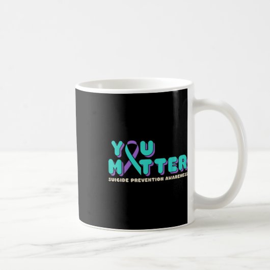 Mug Vous Ruban Violet Sarcelle de sensibilisation à la (Droite)