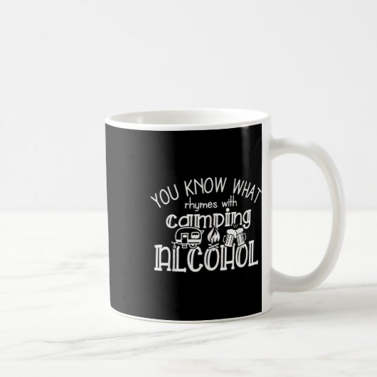 Mug Vous savez ce qui rime avec Camping Alcool Été C (Droite)