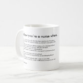 Mug Vous savez que vous êtes une infirmière quand… (Devant gauche)