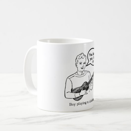 Mug Vous savez que vous l'aimez (l'ukulélé) (Devant gauche)