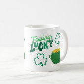 Mug Vous sentez chanceux avec un pot d'or (Devant droit)