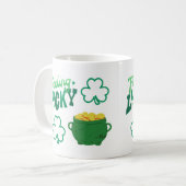 Mug Vous sentez chanceux avec un pot d'or (Devant gauche)