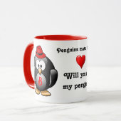 Mug Vous serez mon compagnon de pingouin pour l'amour (Devant gauche)