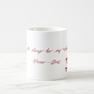 Mug Vous serez toujours mon Valentin Drapeau des cœurs
