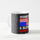 Mug Vous souhaite un Memorial Day béni (Devant gauche)